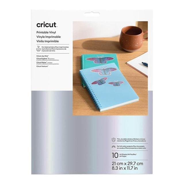 Cricut Printable Vinyl 21x29.7cm 10-sheets Silver 2011882