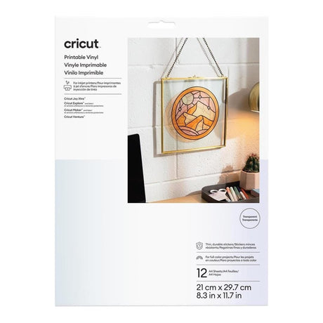 Cricut Printable Vinyl Transparent 21x29.7cm 12-sheets 2011884