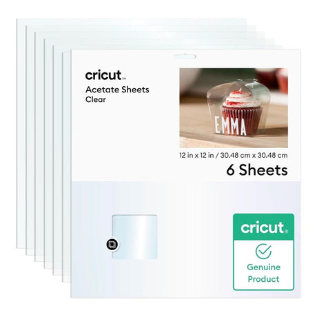 Cricut Acetate Sheets 30x30cm 6-sheets Transparent 2011975