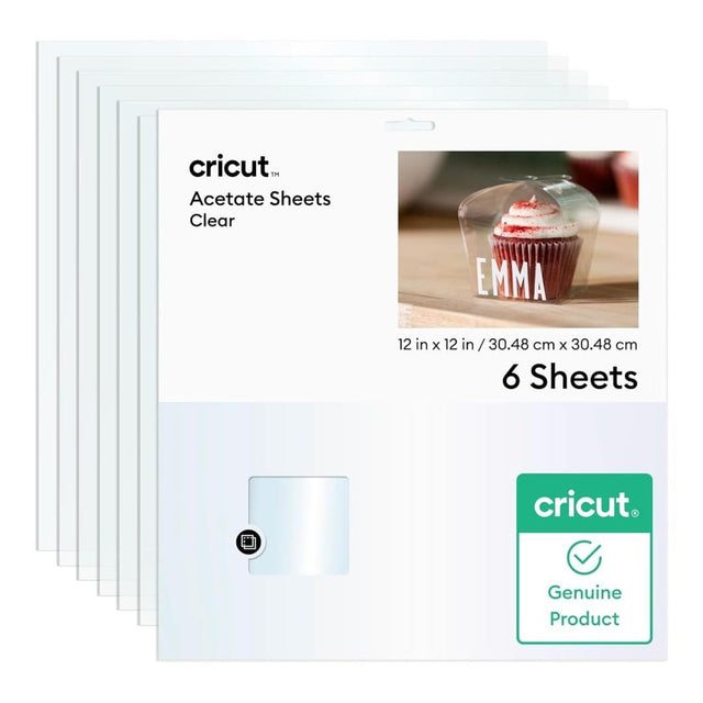 Cricut Acetate Sheets 30x30cm 6-sheets Transparent 2011975