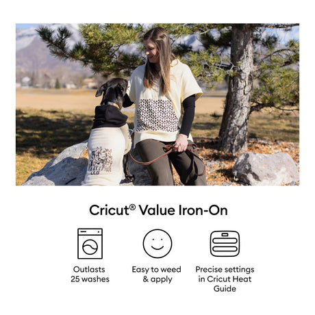 Cricut Value Iron-On Vinyl 30.5cmx1.5m 1-sheet Yellow 2012086