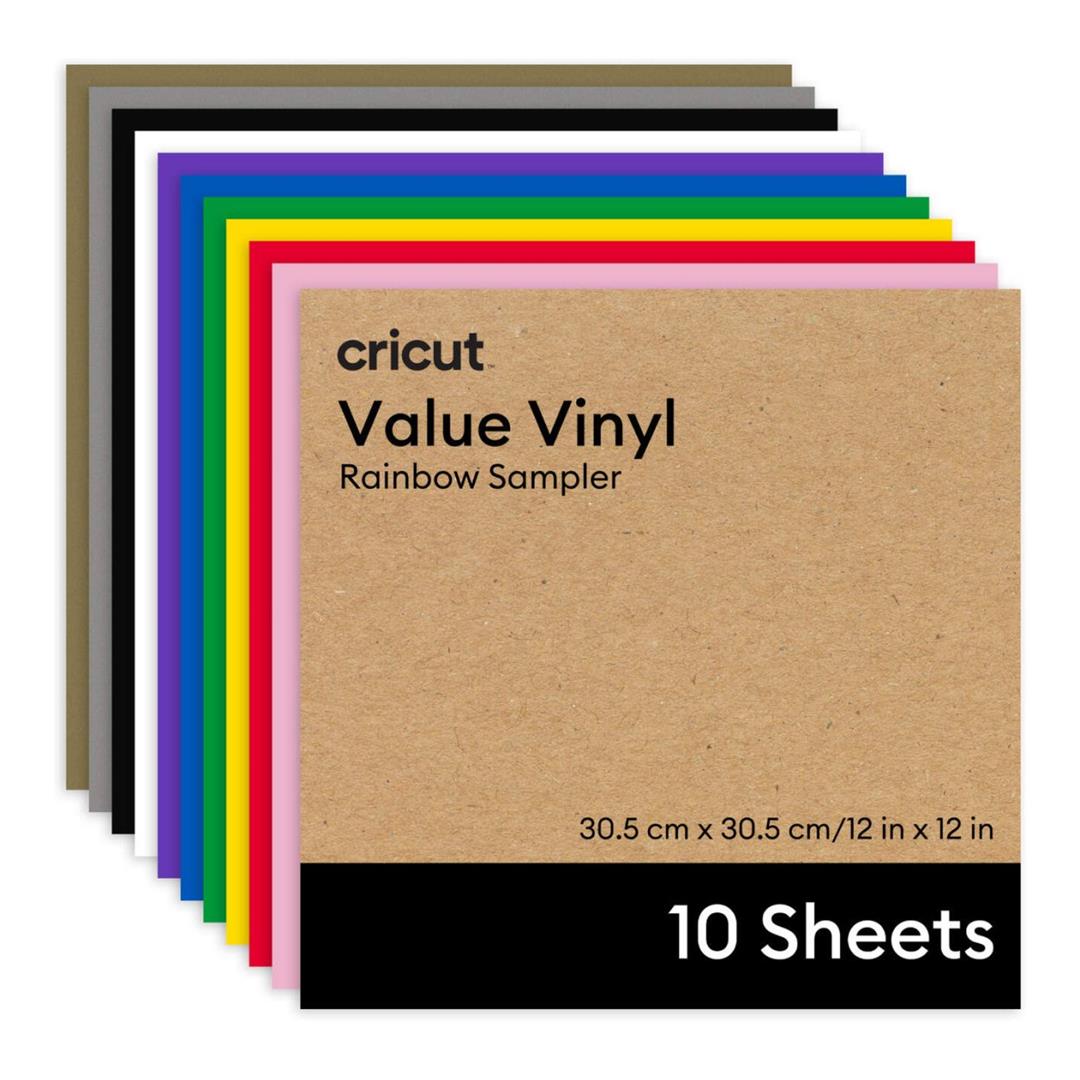 Cricut Value Vinyl Matte Rainbow Sampler 12 in x 12 in 10-pack 2012345