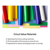 Cricut Value Vinyl Matte Rainbow Sampler 12 in x 12 in 10-pack 2012345