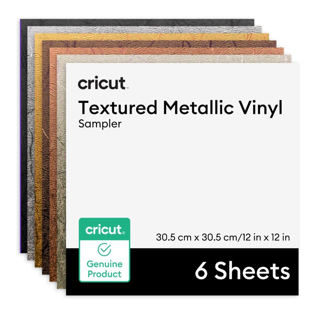 Cricut Textured Metallic Permanent Vinyl Luxe Sampler 12 in x 12 in 6-pack 2012349
