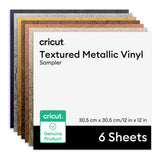 Cricut Textured Metallic Permanent Vinyl Luxe Sampler 12 in x 12 in 6-pack 2012349