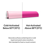 Cricut Temperature-Activated Colour-Changing Permanent Vinyl Rainbow Sampler 12 in x 12 in 5-pack 2012350