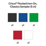 Cricut Flocked Iron-On Classics Sampler 12 in x 12 in 5-pack 2012360