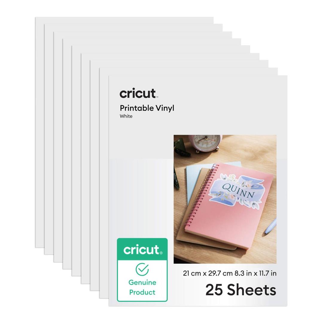 Cricut Printable Vinyl for Laser Printer White A4 25-pack 2012649
