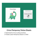 Cricut Printable Temporary Tattoo Sheets A4 21.6x 7.9cm 8-sheet Transparent 2012652