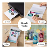 Cricut Printable Waterproof Sticker Set Transparent A4 20-pack 2012654