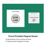 Cricut Printable Magnet Sheets A4 21.6x27.9cm 8-sheet White 2012657