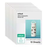 Cricut Printable Waterproof Holographic Sticker Set White A4 10-pack 2012658