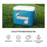 Cricut Printable Waterproof Holographic Sticker Set White A4 10-pack 2012658