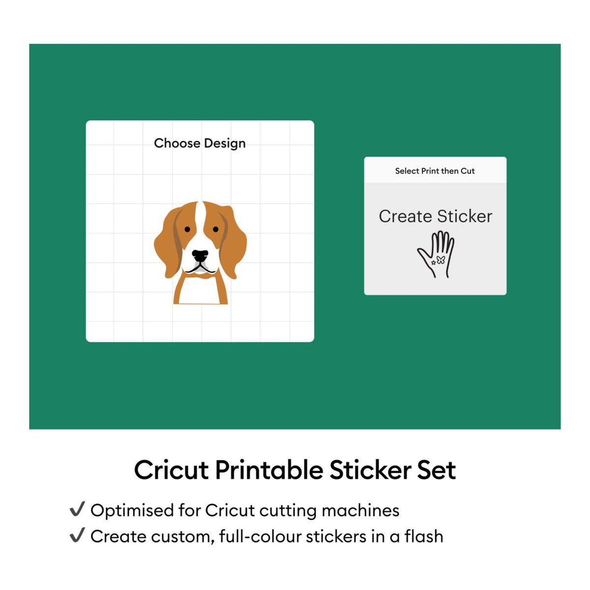 Cricut Printable Waterproof Holographic Sticker Set White A4 10-pack 2012658