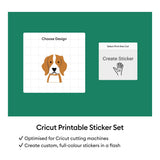 Cricut Printable Waterproof Holographic Sticker Set White A4 10-pack 2012658
