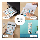 Cricut Printable Waterproof Holographic Sticker Set White A4 10-pack 2012658