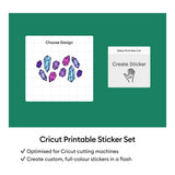 Cricut Printable Waterproof Holographic Sticker Set Transparent A4 10-pack 2012659