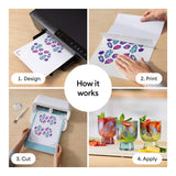Cricut Printable Waterproof Holographic Sticker Set Transparent A4 10-pack 2012659