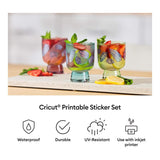 Cricut Printable Waterproof Holographic Sticker Set Transparent A4 10-pack 2012659