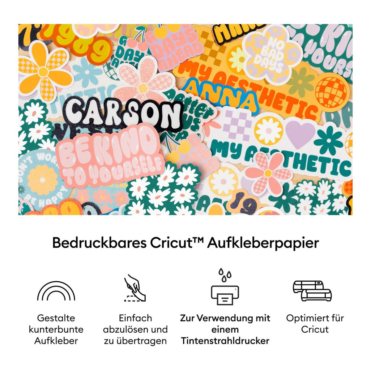 Cricut Printable Sticker Paper White A4 50-pack 2012665