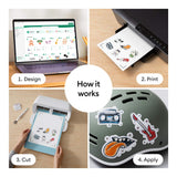 Cricut Printable Sticker Paper for Laser Printers White A4 25-pack 2012666