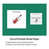 Cricut Printable Sticker Paper for Laser Printers White A4 25-pack 2012666