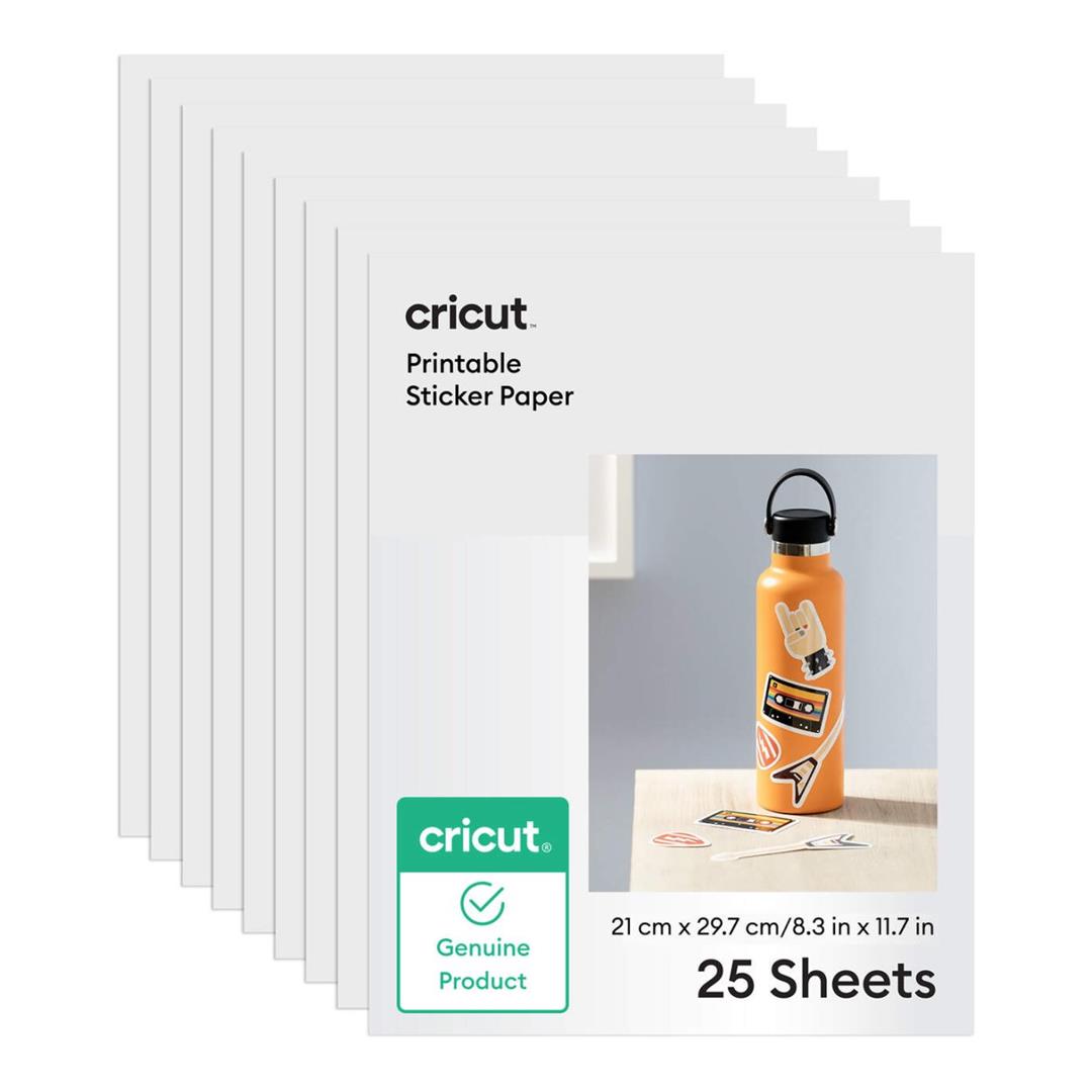 Cricut Printable Sticker Paper for Laser Printers White A4 25-pack 2012666