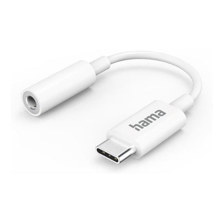 Hama Type-C to 3.5 mm Aux Female Socket Adapter White 201524