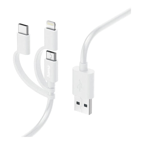Hama 3-in-1 Multi Charging Cable White 201535