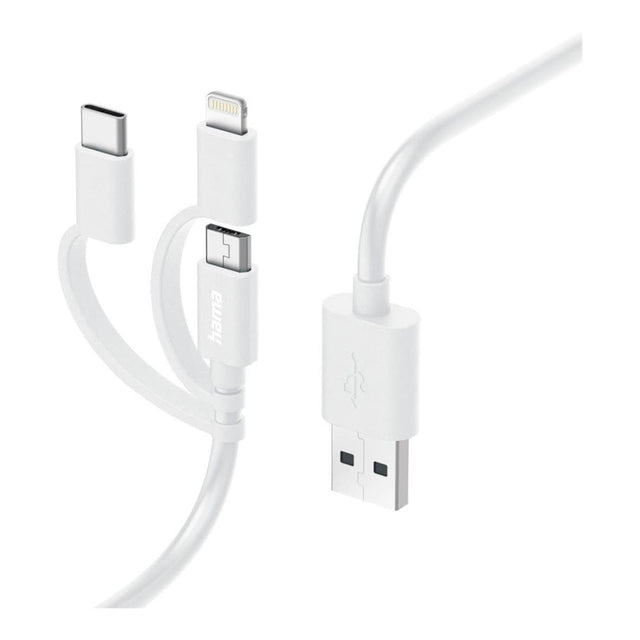 Hama 3-in-1 Multi Charging Cable White 201535