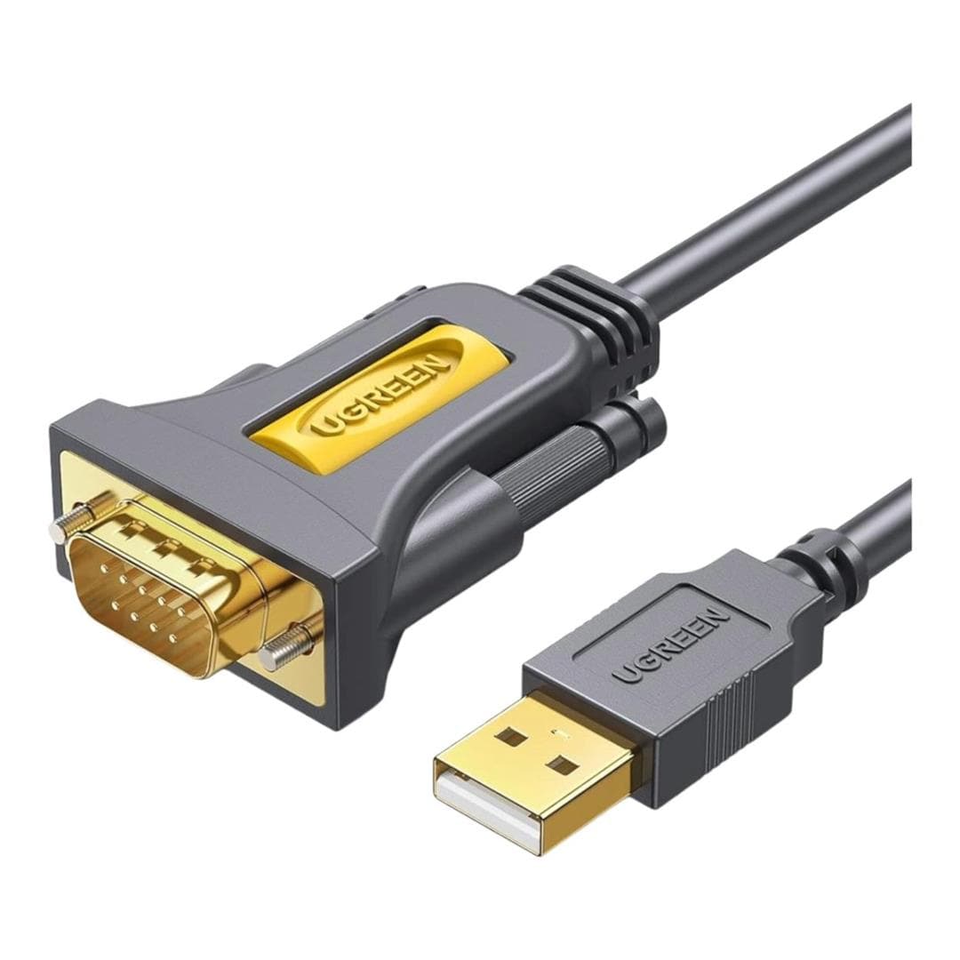 Ugreen RS-232 USB-A Male to DB9 Male Serial Adapter Cable Black 20222