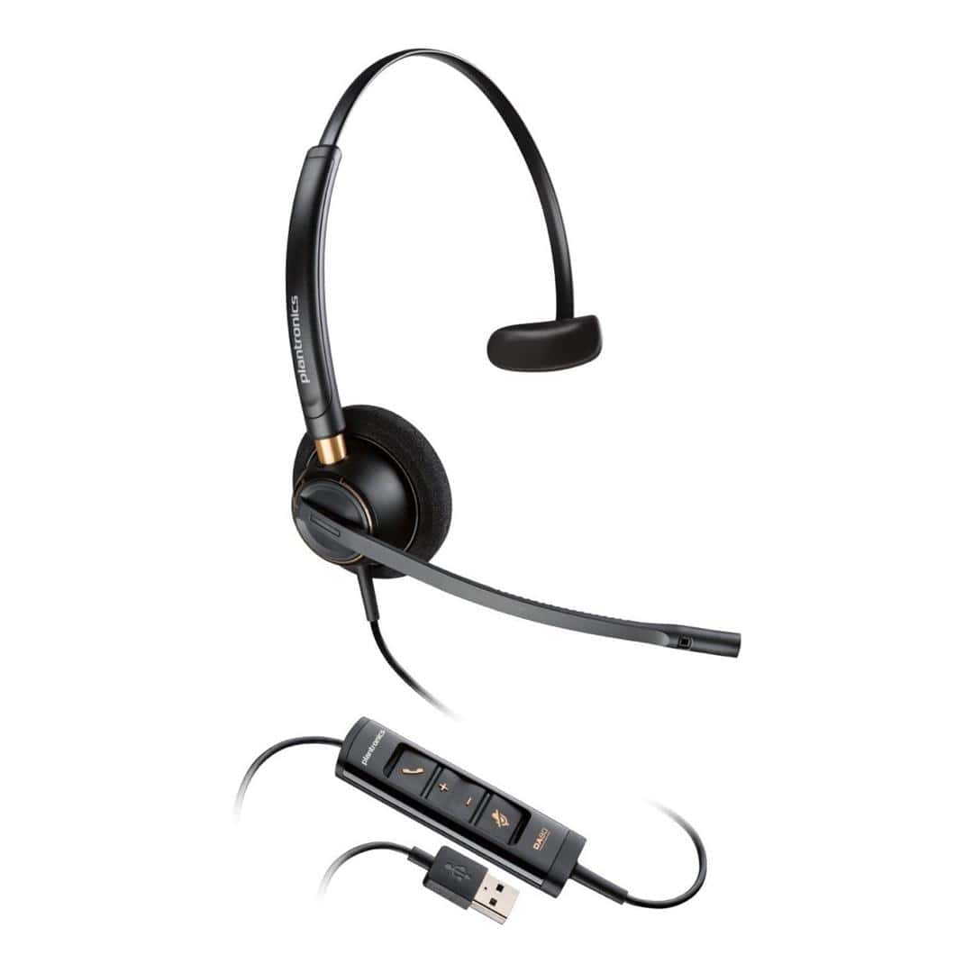 Poly EncorePro HW545 Convertible Monaural Wired Headset 203474-01