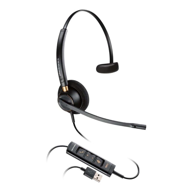 Poly EncorePro HW545 Convertible Monaural Wired Headset 203474-01
