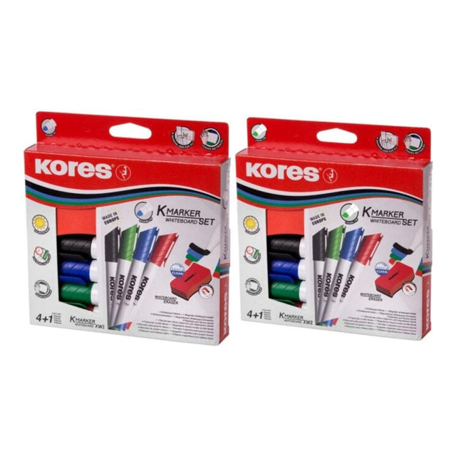 Kores K-Marker Whiteboard Marker with Bullet Tip 6-pack 20802
