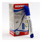 Kores K-Marker Whiteboard Marker with Bullet Tip 12-pack Blue 20833