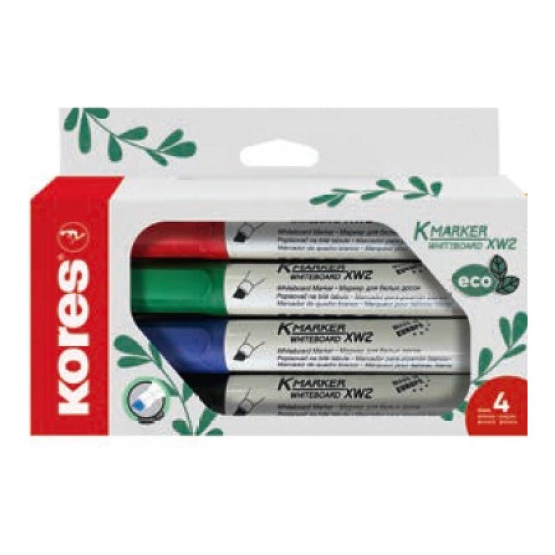 Kores K-Marker Bullet Tip Whiteboard Marker 4-pack 20843