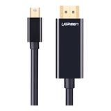 UGreen 1.5m Mini DisplayPort Male to 4K HDMI Cable Black 20848