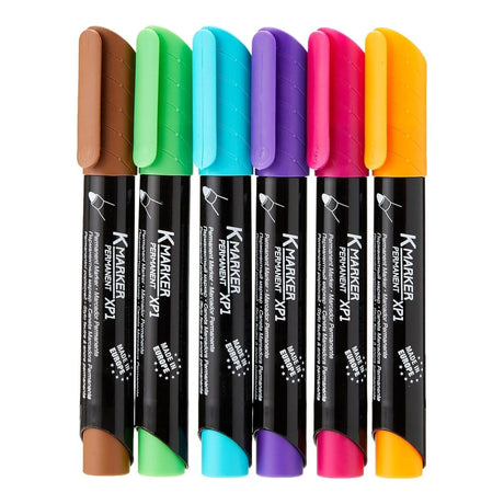 Kores K-Marker XP1 Bullet Tip Permanent Marker 6-pack 20902