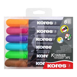 Kores K-Marker XP1 Bullet Tip Permanent Marker 6-pack 20902
