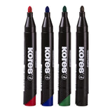 Kores K-Marker XP1 Bullet Tip Permanent Marker 4-pack 20943
