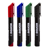 Kores K-Marker XP1 Bullet Tip Permanent Marker 4-pack 20943