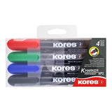Kores K-Marker XP1 Bullet Tip Permanent Marker 4-pack 20943