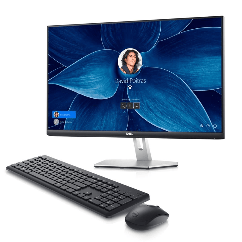 Dell S2721HN 27-inch FHD Monitor with Dell KM3322W Wireless Keyboard and Mouse Bundle