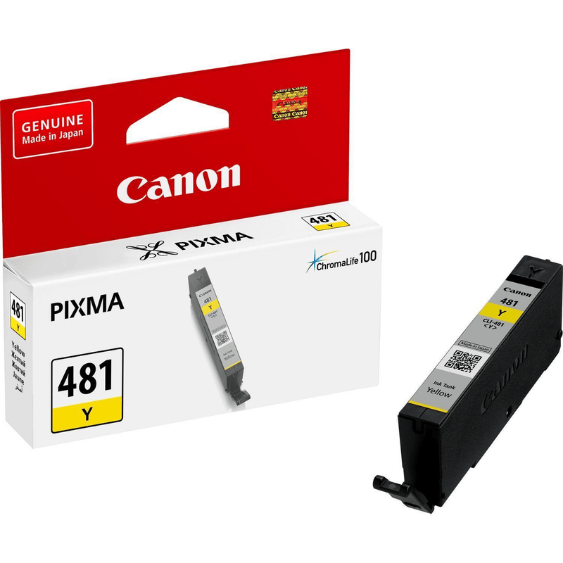 Canon CLI-481Y Yellow Printer Ink Cartridge Original 2100C001 Single-pack (Open Box)