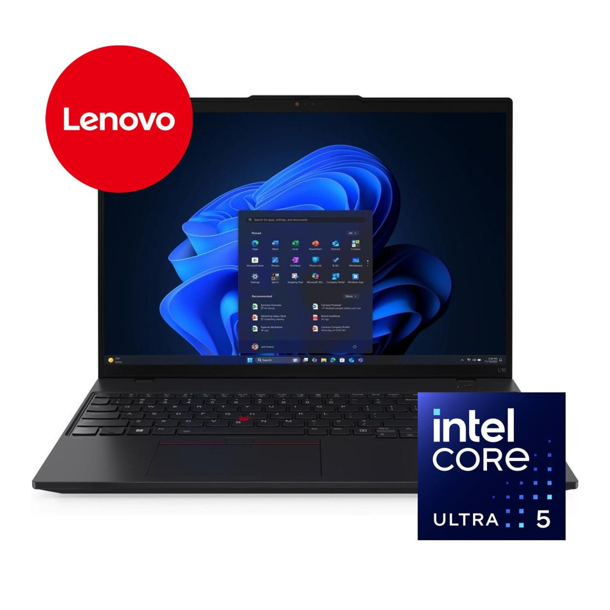 Lenovo ThinkPad L16 G2 16-inch WUXGA AI Laptop - Intel Core Ultra 5 225U 1TB SSD 16GB RAM LTE Win 11 Pro