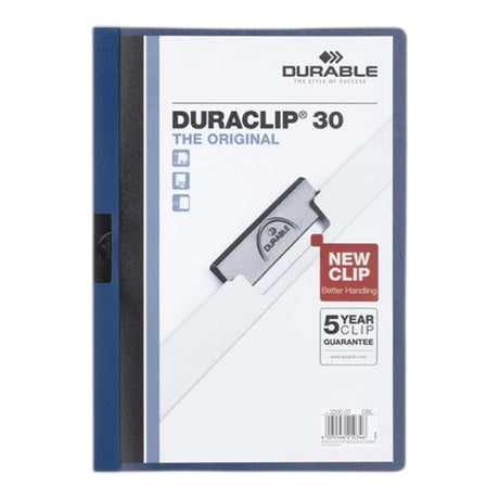Durable DURACLIP A4 30-sheet Clip File Folder 25-pack Dark Blue 220007