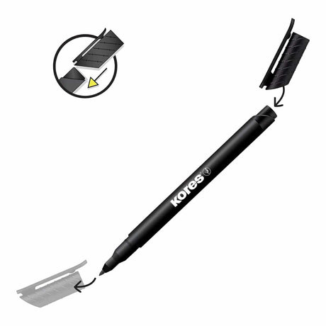 Kores K-Marker P1 Fine Tip Permanent Marker 6-pack 22146