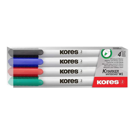 Kores K-Marker W1 Fine Tip Whiteboard Marker Pen Type 4-pack 22840