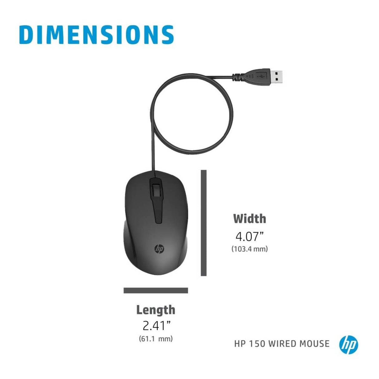 HP 150 USB Wired Mouse 240J6AA