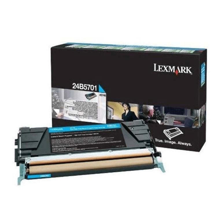 Lexmark Cyan Toner Cartridge 10,000 Pages Original 24B5701 Single-pack